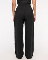 Curve Love Drapey Tailored Wide Leg Pant