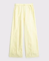 Premium Linen Belted Wide Leg Pant