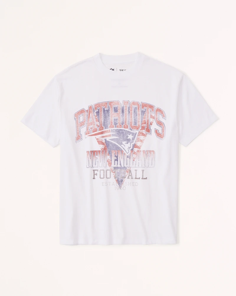 Oversized New England Patriots Graphic Tee