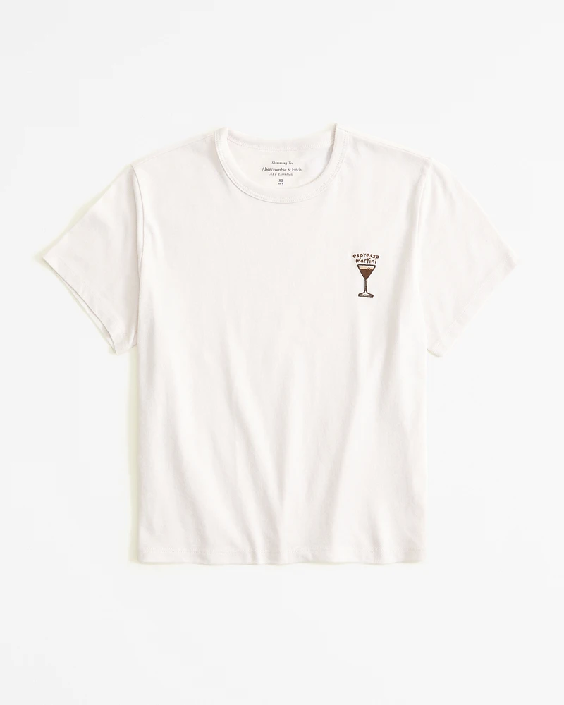 Short-Sleeve Espresso Martini Graphic Skimming Tee