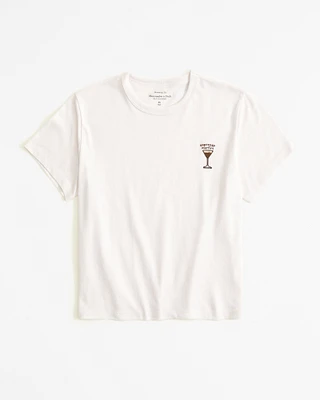 Short-Sleeve Espresso Martini Graphic Skimming Tee