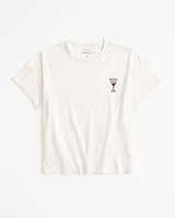 Short-Sleeve Espresso Martini Graphic Skimming Tee