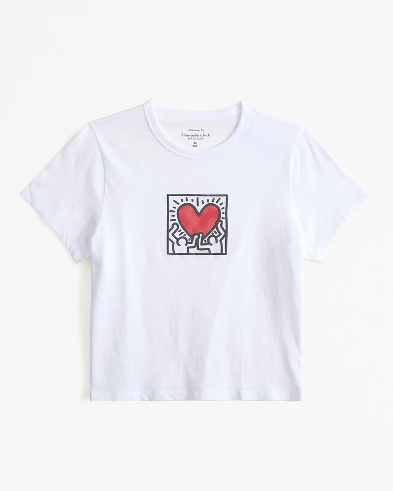 Short-Sleeve Keith Haring Graphic Skimming Tee