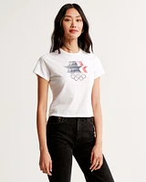 Short-Sleeve Olympics Graphic Skimming Tee