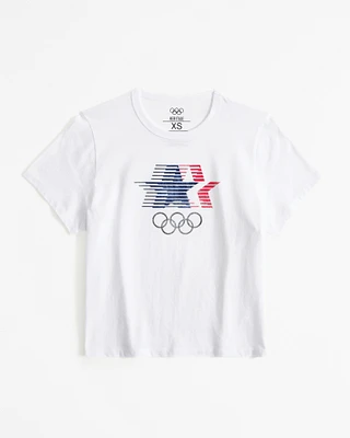 Short-Sleeve Olympics Graphic Skimming Tee