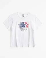 Short-Sleeve Olympics Graphic Skimming Tee