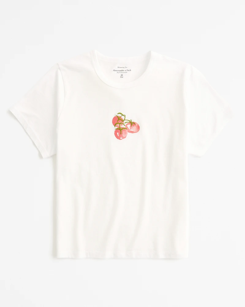 Short-Sleeve Tomatoes Graphic Skimming Tee