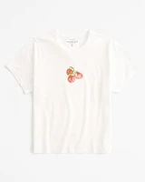 Short-Sleeve Tomatoes Graphic Skimming Tee