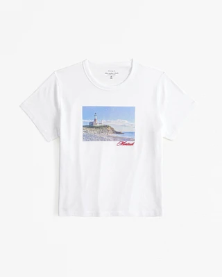 Short-Sleeve Montauk Graphic Skimming Tee