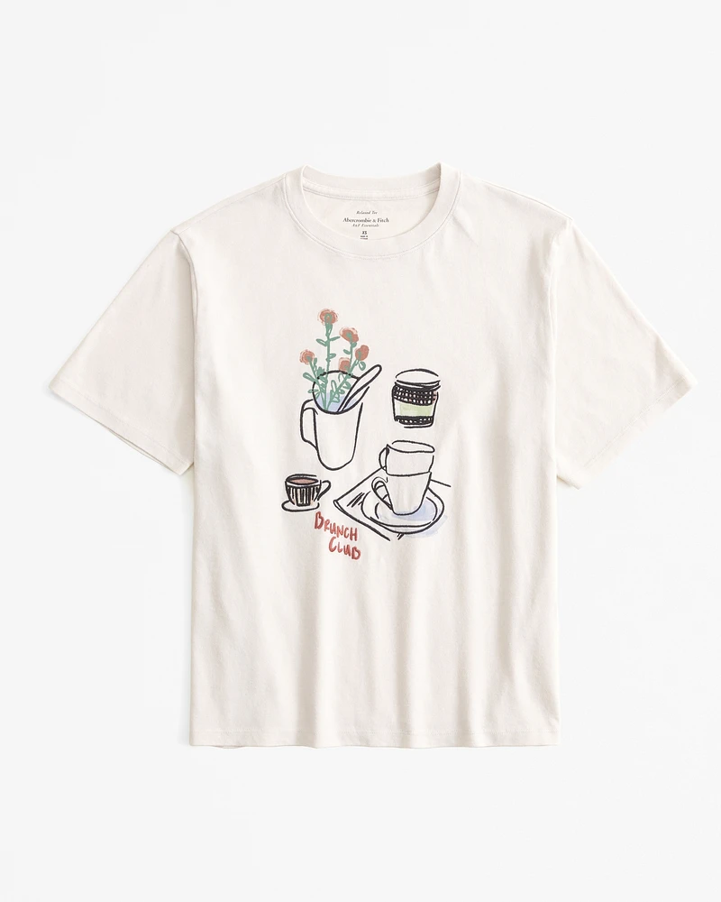 Short-Sleeve Brunch Graphic Relaxed Tee