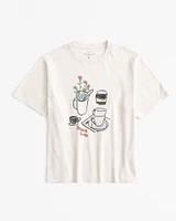 Short-Sleeve Brunch Graphic Relaxed Tee