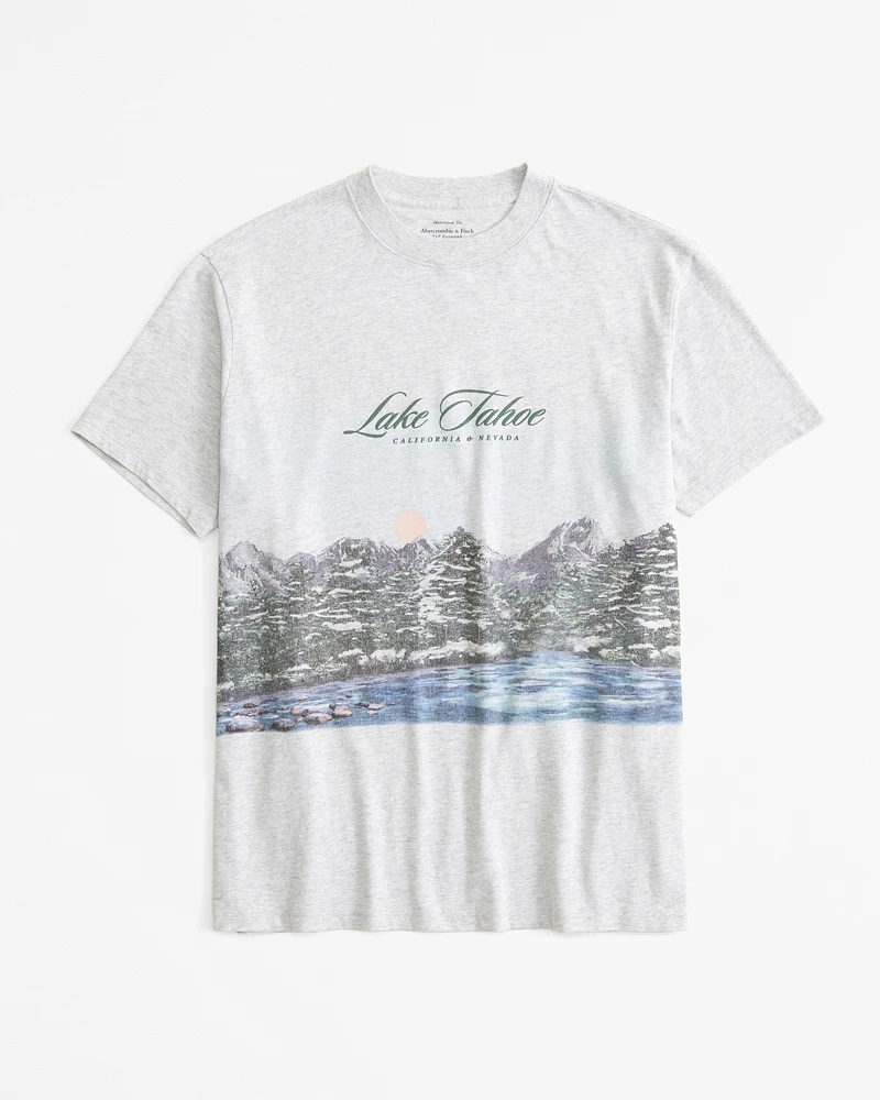 Oversized Lake Tahoe Graphic Tee