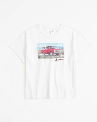 Short-Sleeve Bronco Graphic Skimming Tee