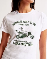 Random Golf Club Graphic Skimming Tee