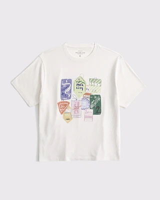 Short-Sleeve Pink Drink Graphic Relaxed Tee