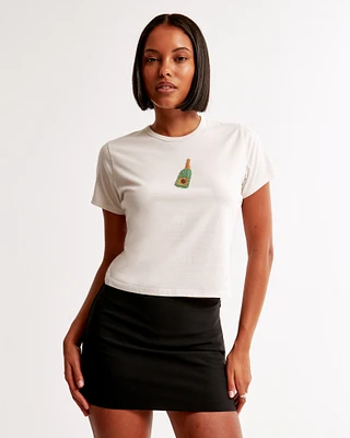 Short-Sleeve Martini Graphic Skimming Tee