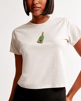 Short-Sleeve Martini Graphic Skimming Tee