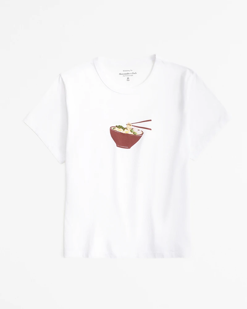 Short-Sleeve Ramen Graphic Skimming Tee