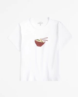 Short-Sleeve Ramen Graphic Skimming Tee