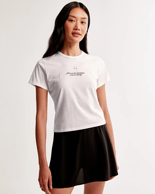 Short-Sleeve Whitney Houston Graphic Skimming Tee