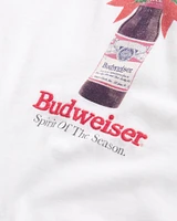 Short-Sleeve Budweiser Graphic Skimming Tee