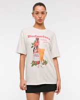 Oversized Budweiser Graphic Tee