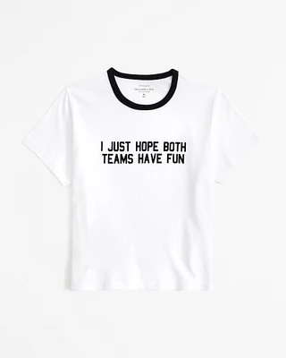 Short-Sleeve I Love Sports Graphic Skimming Tee