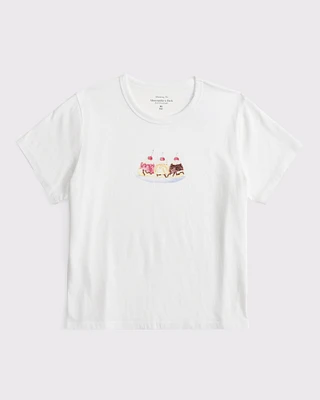 Short-Sleeve Goldfish Graphic Skimming Tee