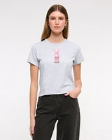 Short-Sleeve Cherry Coke Graphic Skimming Tee