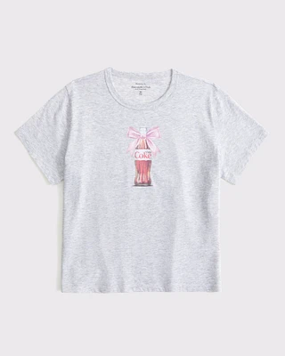 Short-Sleeve Cherry Coke Graphic Skimming Tee