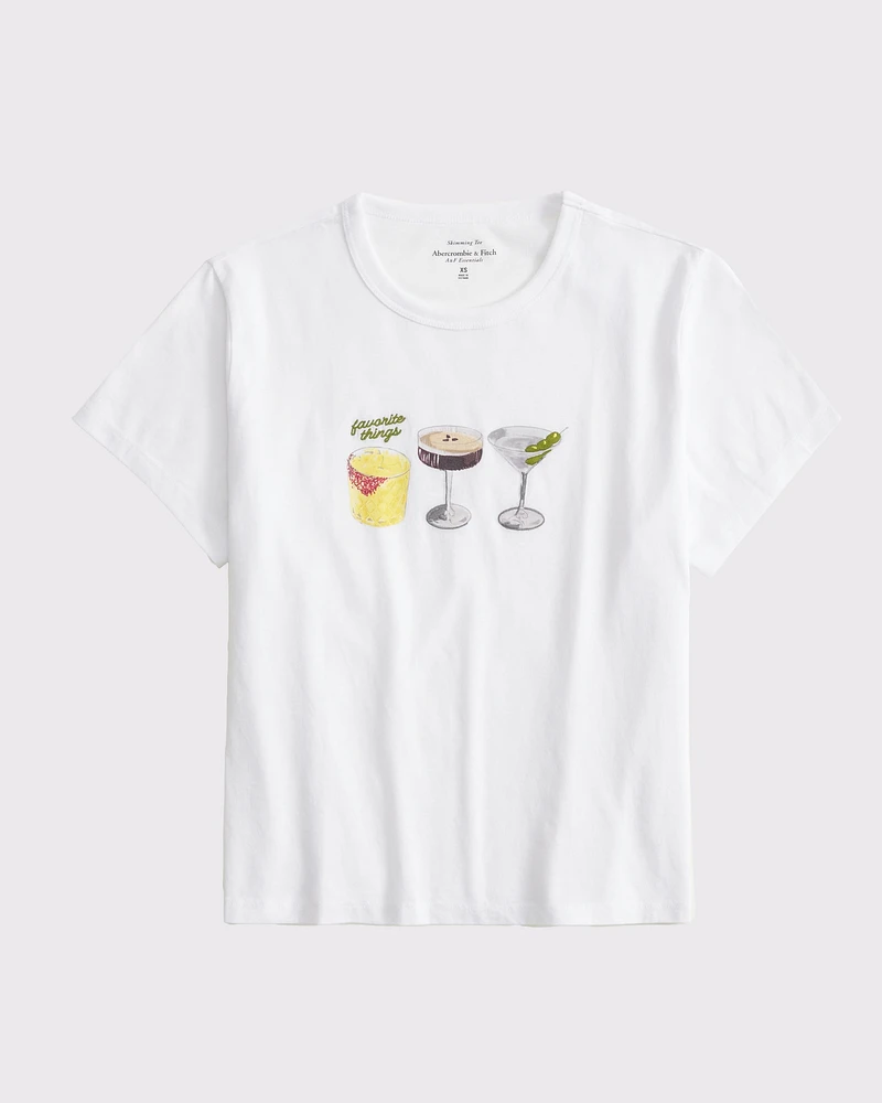 Short-Sleeve Cocktails Graphic Skimming Tee