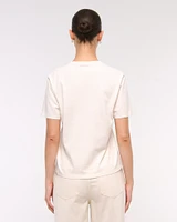 Short-Sleeve Hibiscus Graphic Relaxed Tee