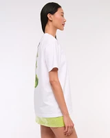 Oversized Lime Graphic Tee