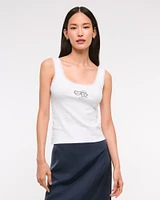 Locket Graphic Scoopneck Tank