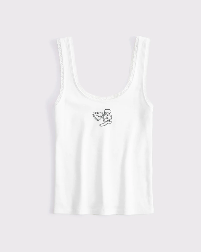Locket Graphic Scoopneck Tank