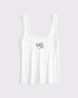 Locket Graphic Scoopneck Tank
