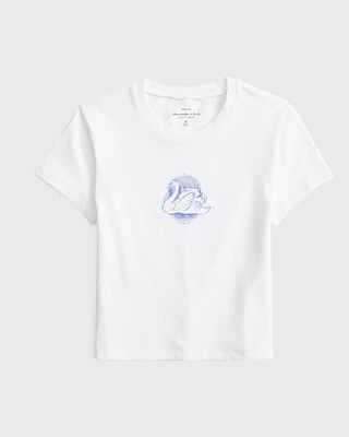 Swan Graphic Baby Tee