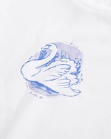 Swan Graphic Baby Tee