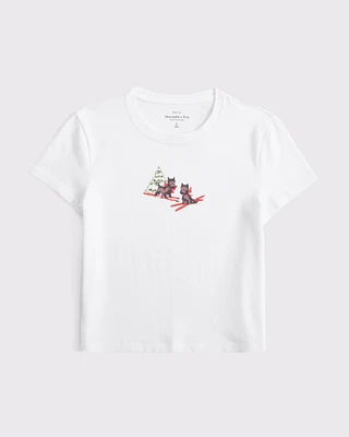 Ski Dogs Graphic Baby Tee