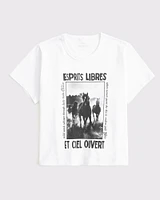 Short-Sleeve Western Graphic Skimming Tee