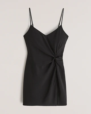 Side-Draped Slip Mini Dress