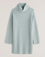 Easy-Fitting Turtleneck Sweater Dress