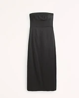 Strapless Satin Maxi Dress