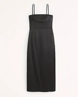 Strapless Satin Maxi Dress