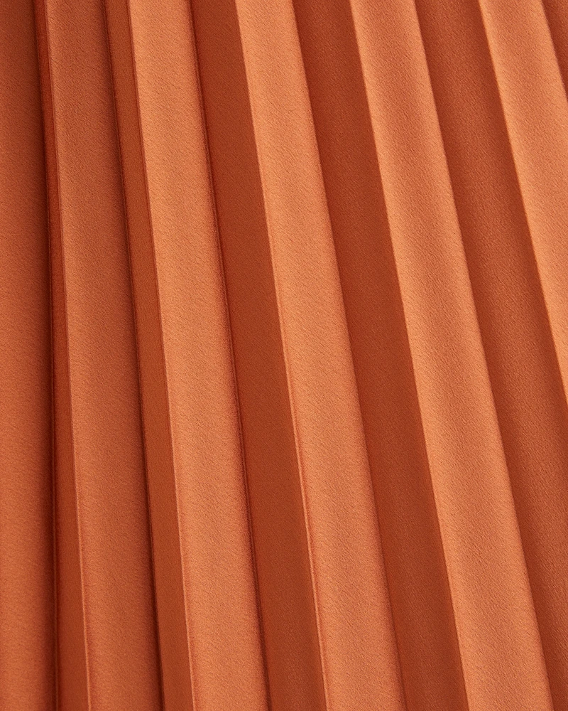 One-Shoulder Pleated Maxi Dress