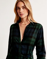 Flannel Shirt Dress