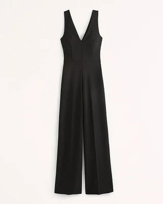 Plunge Crepe Jumpsuit