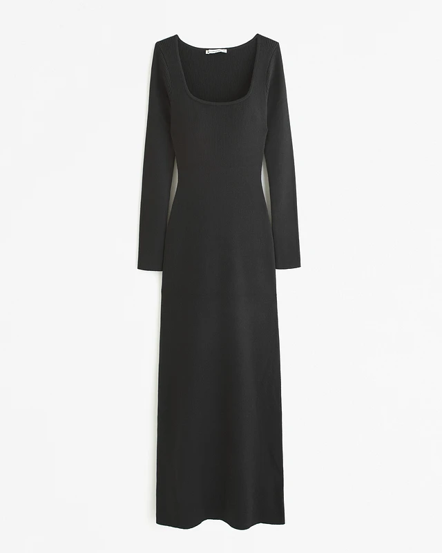 Abercrombie & Fitch Long-Sleeve Squareneck Maxi Sweater Dress | MainPlace  Mall