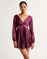 The A&F Giselle Pleated Cutout Mini Dress