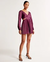 The A&F Giselle Pleated Cutout Mini Dress